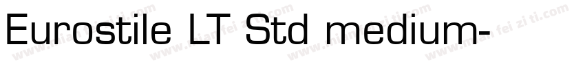 Eurostile LT Std medium字体转换